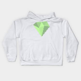 Peridot Gem Pixel Art Kids Hoodie